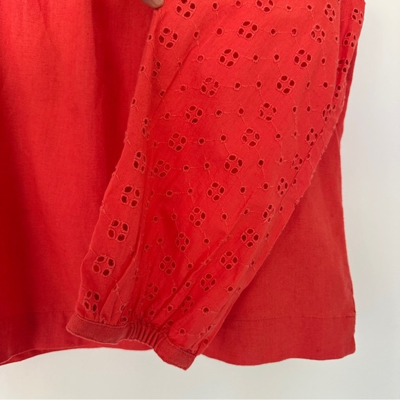 J.Crew Mercantile | Linen Blend Long Sleeve Blouse – Size L (NWT) - Picture 6 of 10